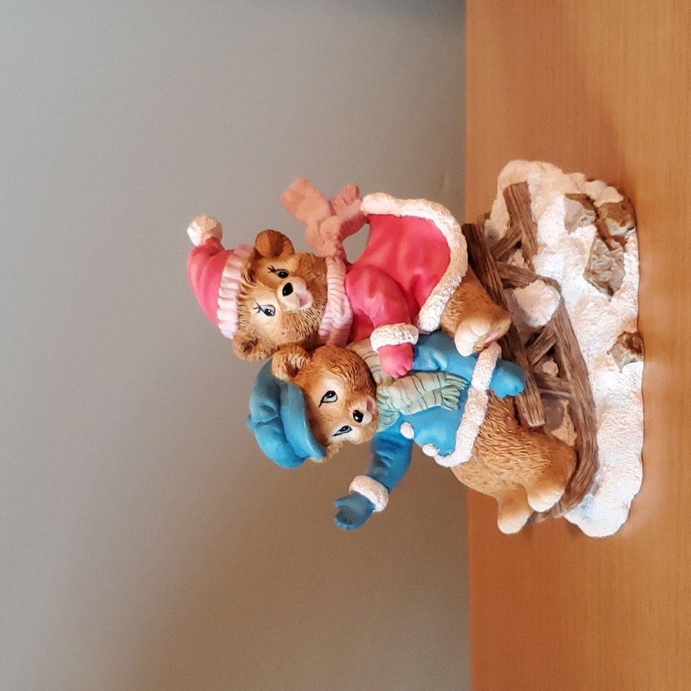Bears Seasons "Sleigh Ride Snuggles" Figurine.